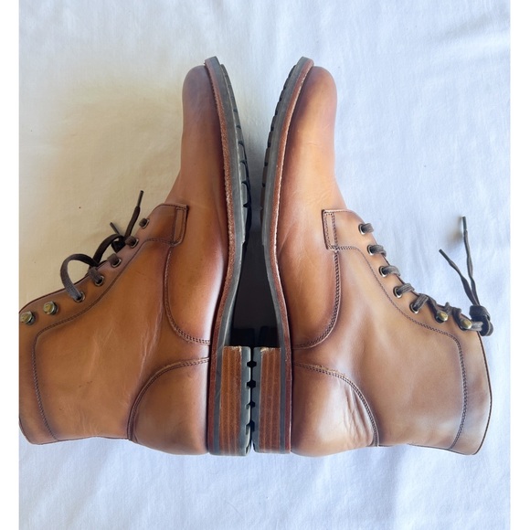 🌻SOLD Warfield and Grand Court Boot Lace Up Brown Leather 13 - Picture 4 of 12